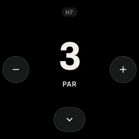 Entering a score of 3 on a Wear OS watch